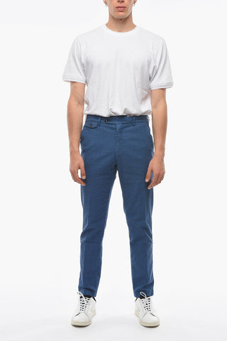 Pantaloni RAVAL Smooth Fit In Cotone Stretch e Lino