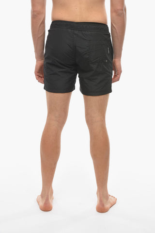 RUE ST-GUILLAUME Solid Color BASIC Swim Shorts with Logoed Laces