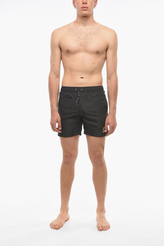 RUE ST-GUILLAUME Solid Color BASIC Swim Shorts with Logoed Laces