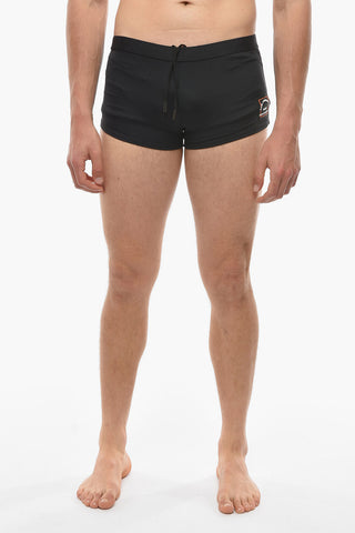 Stretch Nylon BASIC Swim Trunk with Patch