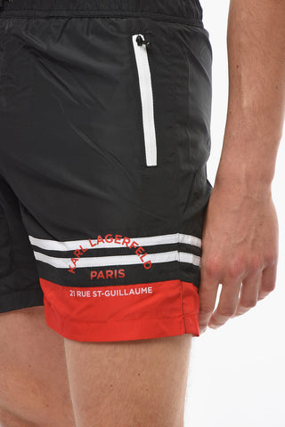 Swim Shorts with Striped Detail