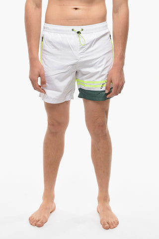 RUE ST-GUILLAUME Swim Shorts with Fluo Details