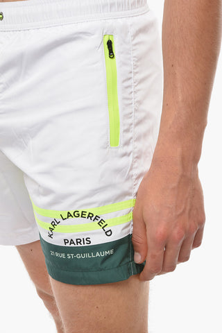 RUE ST-GUILLAUME Swim Shorts with Fluo Details
