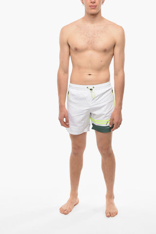RUE ST-GUILLAUME Swim Shorts with Fluo Details