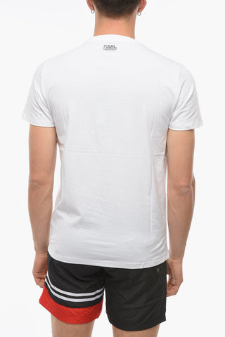 RUE ST-GUILLAME Crew-neck T-Shirt with Printed Contrasting Logo