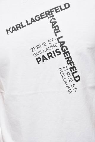 RUE ST-GUILLAME Crew-neck T-Shirt with Printed Contrasting Logo