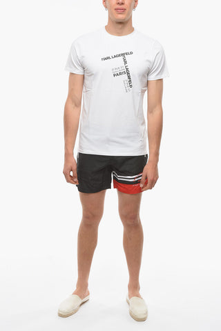 RUE ST-GUILLAME Crew-neck T-Shirt with Printed Contrasting Logo