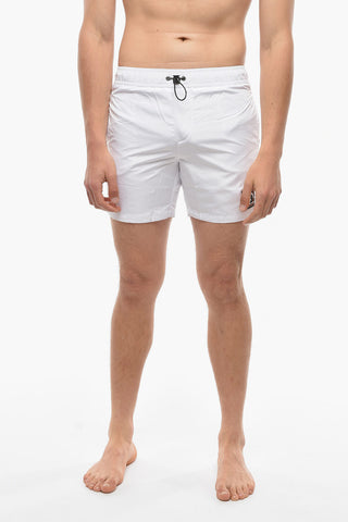 RUE ST-GUILLAUME Solid Color BASIC Swim Shorts with 3 Pockets