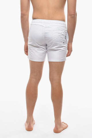RUE ST-GUILLAUME Solid Color BASIC Swim Shorts with 3 Pockets