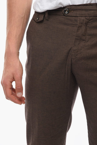 Pantaloni RAVAL Smooth Fit In Cotone Stretch e Lino
