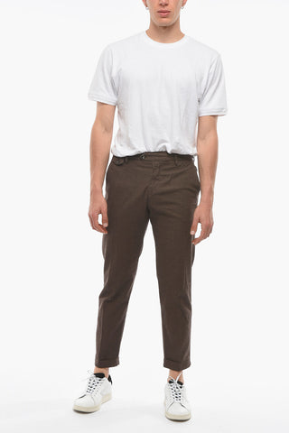 Pantaloni RAVAL Smooth Fit In Cotone Stretch e Lino