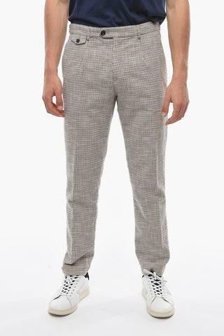 Pantaloni a Una Pince RAVAL Pied De poule con Taschino