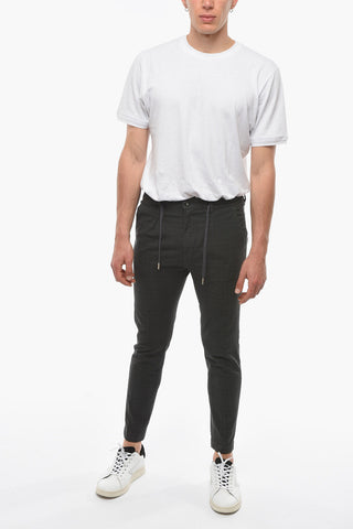 District Checked MITTE Single Pleat Pants With Drawstring Waist