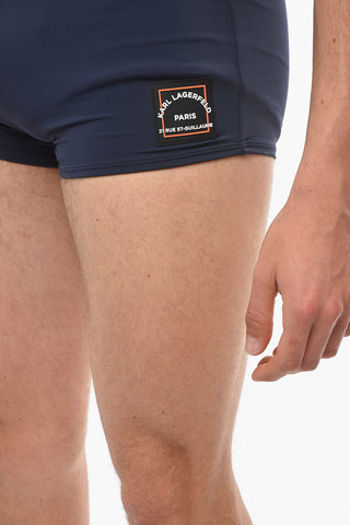 RUE ST-GUILLAME Solid Color Swim Trunk