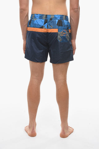 RUE ST-GUILLAUME Swim Shorts In Geometric Pattern