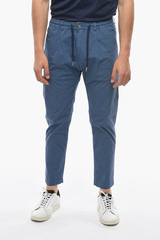 Stretch Cotton MITTE Single-Pleat Pants