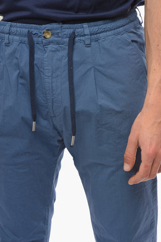 Stretch Cotton MITTE Single-Pleat Pants