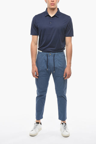 Stretch Cotton MITTE Single-Pleat Pants