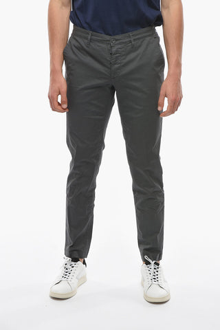 Pantaloni Chino NEWTOWN In Cotone Stretch con Cuciture a Vista