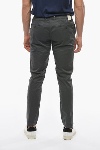Pantaloni Chino NEWTOWN In Cotone Stretch con Cuciture a Vista
