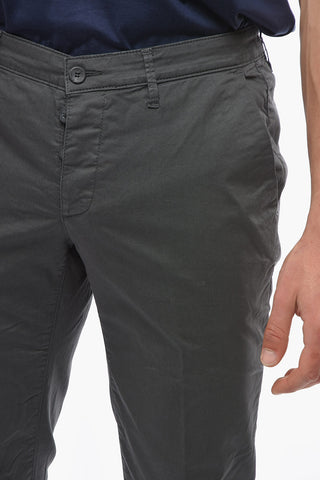 Pantaloni Chino NEWTOWN In Cotone Stretch con Cuciture a Vista