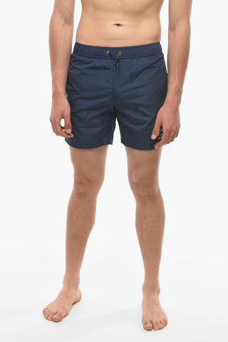 RUE ST-GUILLAUME Solid Color BASIC Swim Shorts with 3 Pockets