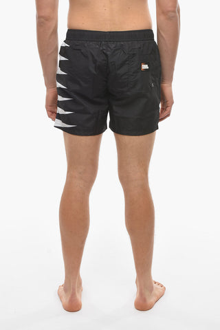 Contrasting Tribal Printed Swim Shorts
