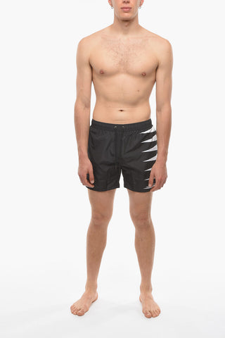 Contrasting Tribal Printed Swim Shorts
