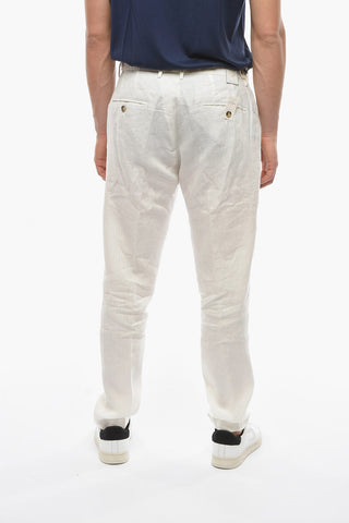 Pantaloni a 1 Pince RAVAL in Lino 