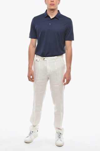 Pantaloni a 1 Pince RAVAL in Lino 