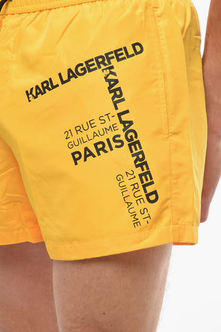 RUE ST-GUILLAUME Swim Shorts with Contrasting Logo Prints 