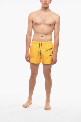 RUE ST-GUILLAUME Swim Shorts with Contrasting Logo Prints 
