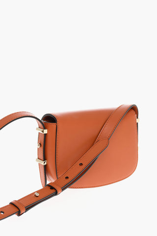 Leather VARENNE SATCHEL Crossbody Bag with Golden Details