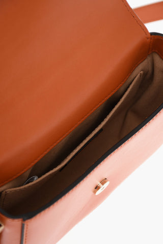 Leather VARENNE SATCHEL Crossbody Bag with Golden Details
