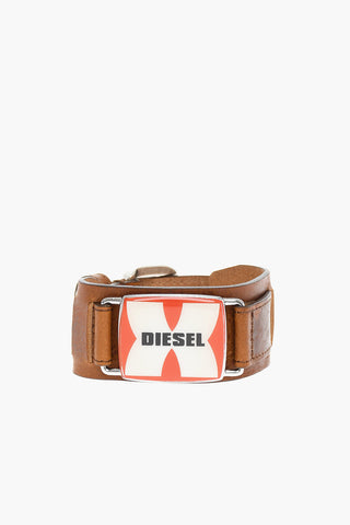 Calfskin A-PLAQUE Bracelet with Buckle