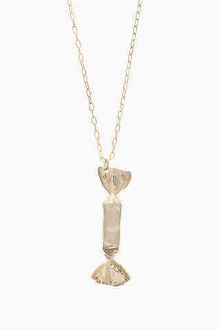 Collana in Argento con Pendente a Forma di Caramella
