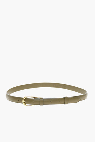 Vegan Leather MAO Belt with Gold-tone Buckle