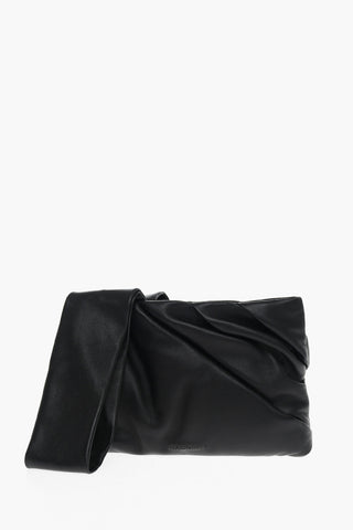 Nappa Nejiri Clutch with Pleated Details