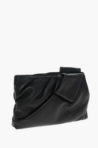 Nappa Nejiri Clutch with Pleated Details