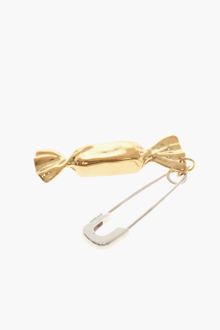 Silver Single Earring with Candy Shaped Pendant