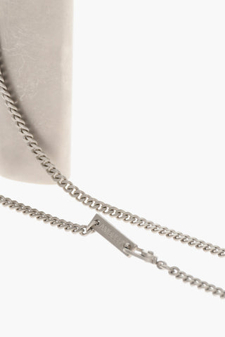 Silver Tone Necklace with Pendant in the Shape of a Lighter Holder