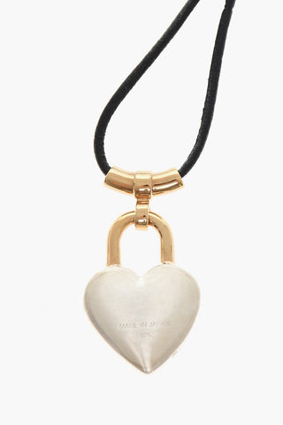 Necklace with Pendant Heart-Shaped Padlock