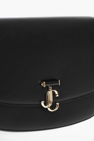 Leather Shoulder Bag with Golden Details