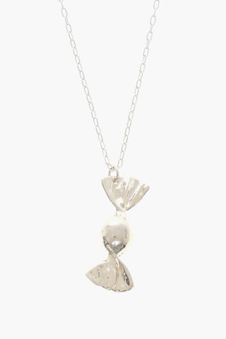 Silver Necklace with Candy Shaped Pendant
