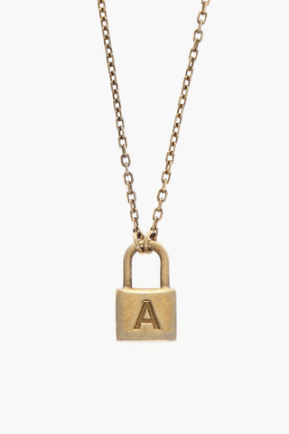 Collana in Argento con Pendente a Forma di Lucchetto