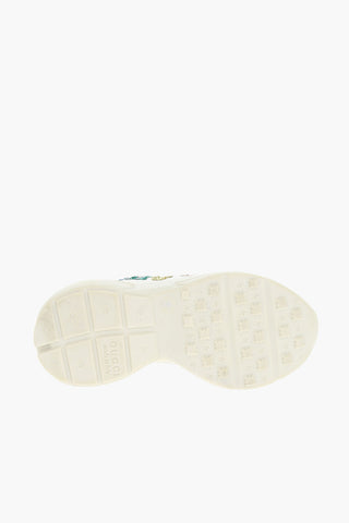 Glitter Logo Leather Sneakers