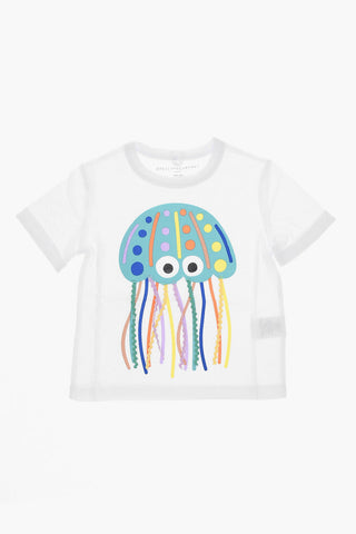 T-shirt con Stampa RAINBOW GELLYFISH e Frange