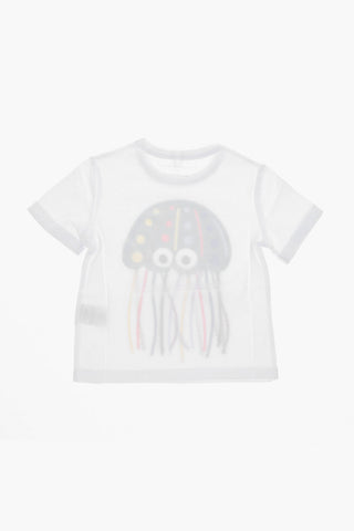 T-shirt con Stampa RAINBOW GELLYFISH e Frange