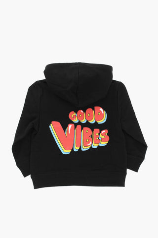 Printed Hoodie Sweatshirt with Graphic Patch