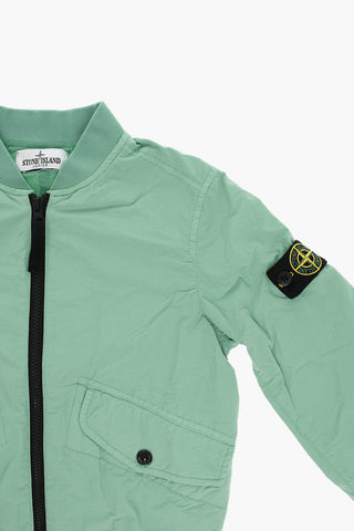Giubbotto Bomber in Tinta Unita con chiusura Zip